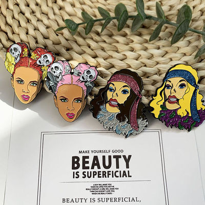 Wholesale Metal Pins Glitter Brooch Anime Hard Enamel pin Soft Lapel Badge Custom Enamel Pin