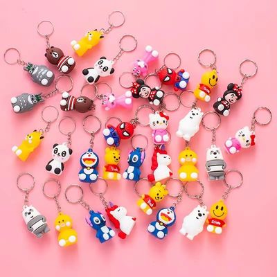 কেনা High quality Customized Elastic Soft Durable Cute Pvc Gift With Metal Ring Keychain   Personalized PVC Key Chain online manufacture