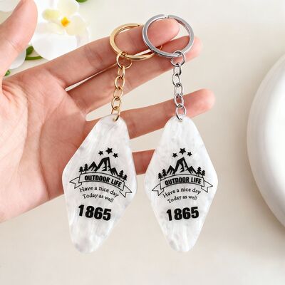 কেনা প্রমোশনাল কাস্টম অ্যাক্রিলিক হোটেল রুম নম্বর প্লেট কিচেইন ক্রিয়েটিভ ডায়মন্ড নেমপ্লেট উইথ ওভেন টেকনিক স্কয়ার প্যাটার্ন online manufacture