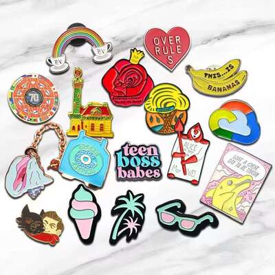 কেনা কাস্টম ল্যাপেল পিন - কর্মচারী স্বীকৃতির জন্য হার্ড এনামেল মেটাল ব্যাজ online manufacture