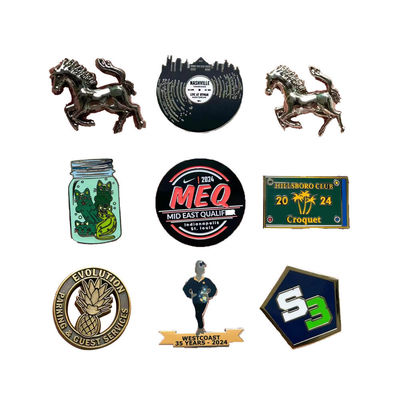 রঙিন কালো ধাতব কাস্টম ল্যাপেল পিন ইউভি প্রিন্টিং কার্টুন এনামেল পিন