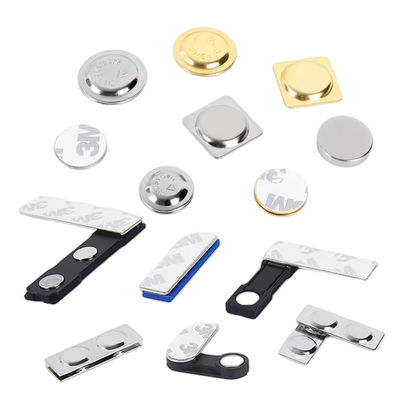 ভালো দাম সুরক্ষিত এবং টেকসই নাম ট্যাগ সংযুক্তি জন্য নিওডিয়ামিয়াম আঠালো কাস্টম ব্যাজ চুম্বক অনলাইন