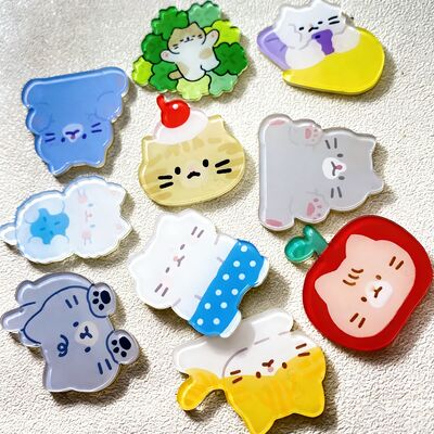 ভালো দাম কাস্টম মুদ্রিত লোগো অ্যাক্রিলিক পিনের সাথে চৌম্বকীয় ব্যাক এবং মসৃণ কাটা মুখের সাথে ব্যক্তিগতকৃত পিন এবং ব্যাজগুলির জন্য অনলাইন