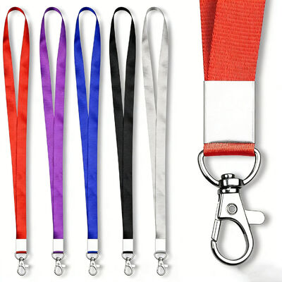 Customizable eco-friendly polyester lanyards with 1.5cm width are perfect for holding mobile phones.