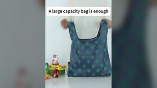 জেলরি ইকো ফ্রেন্ডলি রিসাইকেলড রিপস্টপ পলিয়েস্টার মুদি ব্যাগ পুনঃব্যবহারযোগ্য ফোল্ডেবল শপিং ব্যাগ